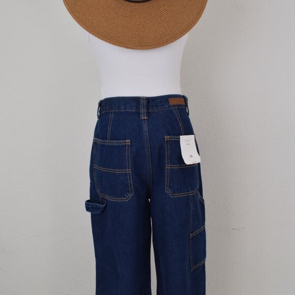 NWT Cello Dark Wash High Rise Wide Leg Carpenter Jeans size 5 - Picture 3 of 11